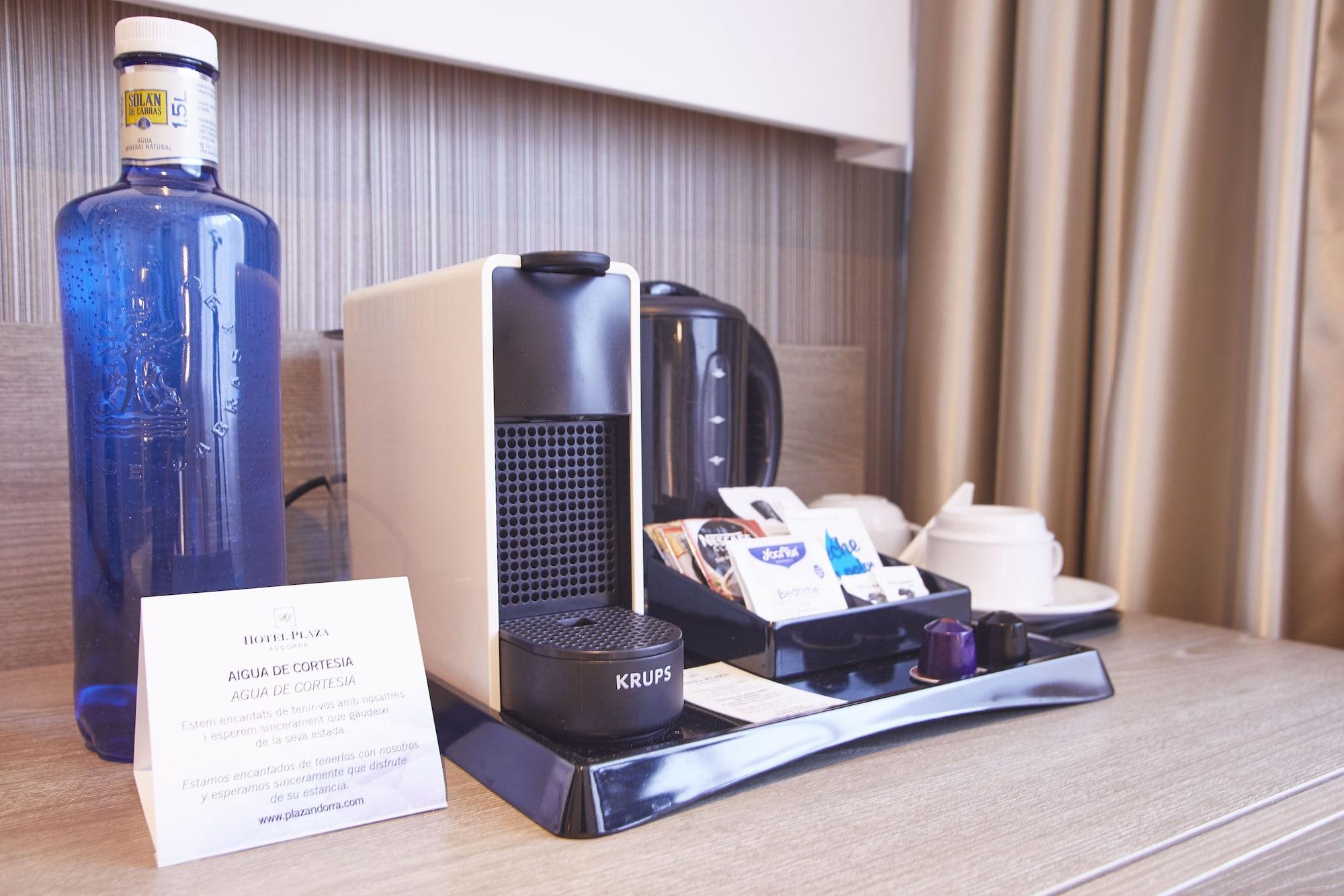 Grand Plaza Hotel & Wellness Andorra la Vella Bagian luar foto A Nespresso coffee machine in a hotel room